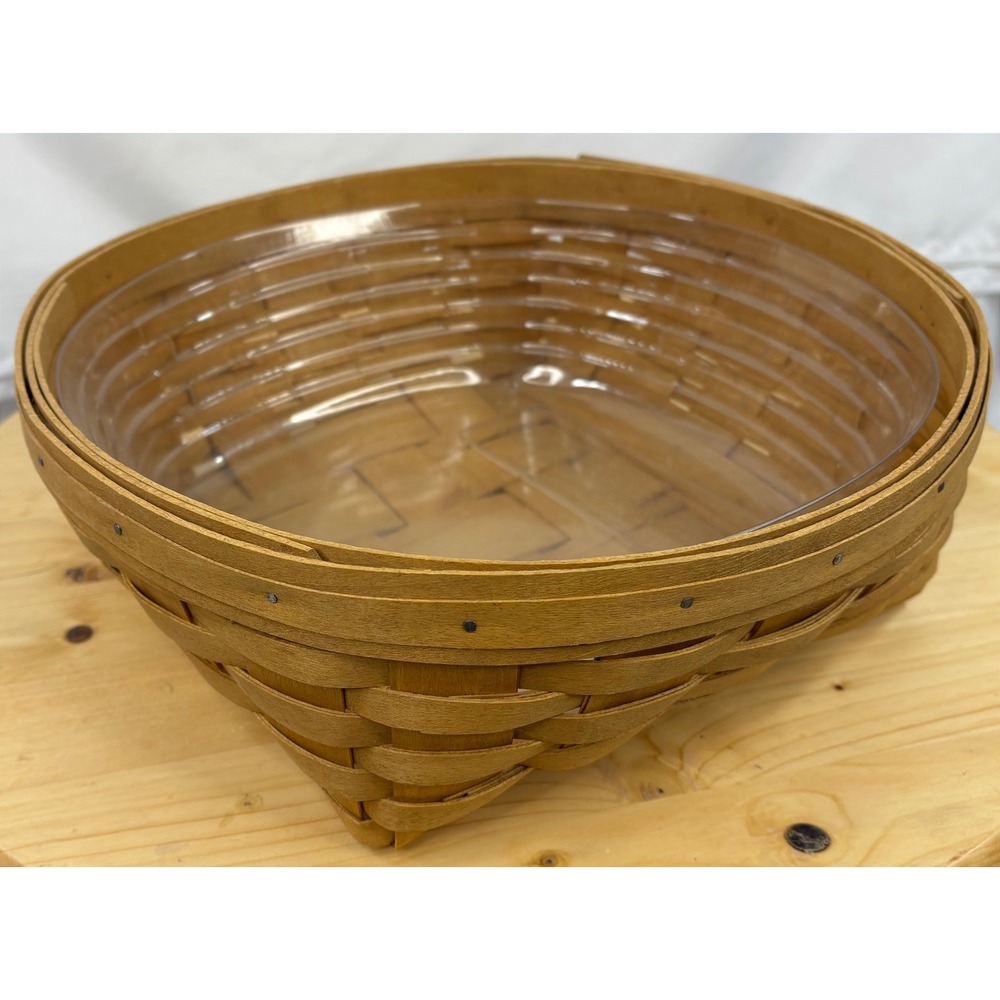 LONGABERGER 2003 Basket Small Catch-All Square Bottom Round Top With Insert